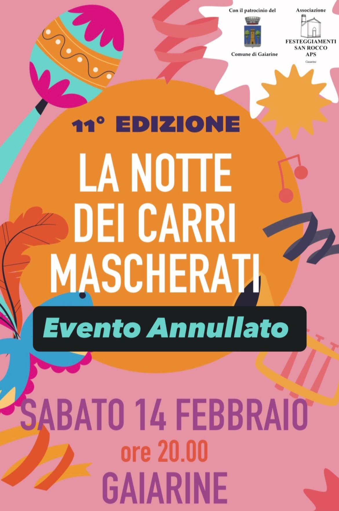 Sfilata di Gaiarine 2026 annullata